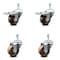 Service Caster 3 Inch High Temp Phenolic Swivel 10mm Stem Caster Total Lock Brake SCC, 2PK SCC-TSTTL20S314-PHRHT-M1015-2-S-2 - alternate 1